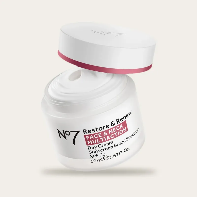 No7 Restore & Renew Multi Action Face & Neck Day Cream SPF 30, 50 ml